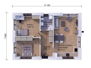 Prodej rodinného domu, Planá, 67 m2