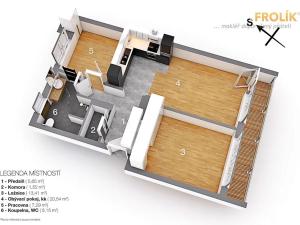 Pronájem bytu 3+kk, Praha - Vokovice, Na dlouhém lánu, 52 m2