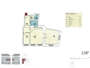 Pronájem bytu 3+kk, Praha - Smíchov, Zborovská, 76 m2