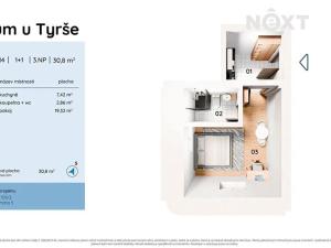 Prodej bytu 1+1, Praha - Košíře, U Tyrše, 30 m2