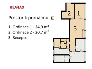 Pronájem ordinace, Praha - Nusle, Hradeckých, 62 m2
