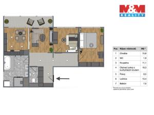 Prodej bytu 3+kk, Příbram - Příbram III, Průběžná, 70 m2