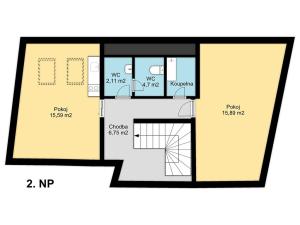 Pronájem bytu 2+kk, Zlonín, Hlavní, 50 m2