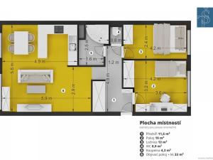 Prodej bytu 3+kk, Praha - Nusle, Pujmanové, 71 m2