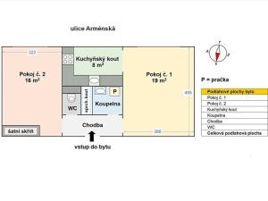 Pronájem bytu 2+kk, Praha - Vršovice, Arménská, 51 m2