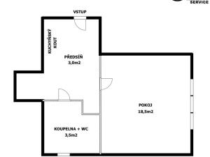 Pronájem bytu 1+kk, Praha - Holešovice, U měšťanského pivovaru, 25 m2