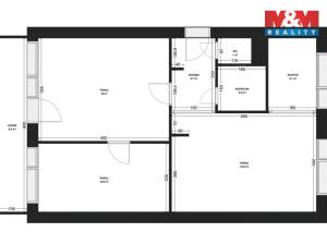 Prodej bytu 3+1, Pardubice - Polabiny, Lidická, 55 m2