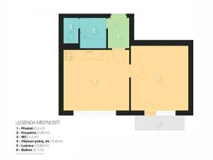 Pronájem bytu 1+1, Písek, Otavská, 35 m2