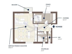 Prodej bytu 2+kk, Poděbrady, Táboritská, 70 m2