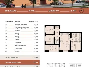 Prodej bytu 4+kk, Újezd u Brna, 94 m2