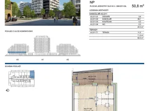 Pronájem kanceláře, Brno, Komárovská, 61 m2