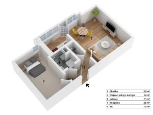 Prodej bytu 2+kk, Brno, Mojmírovo náměstí, 46 m2