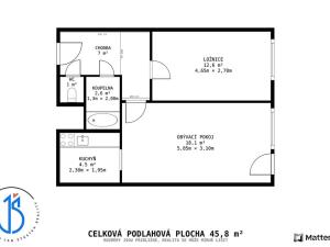 Prodej bytu 2+kk, Praha - Kobylisy, Kyselova, 43 m2