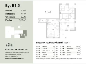 Prodej bytu 3+kk, Chlumec nad Cidlinou, Komenského, 92 m2