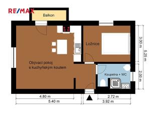 Pronájem bytu 2+kk, Vochov, 51 m2