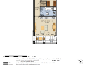 Pronájem bytu 2+kk, Praha - Ruzyně, Huppnerova, 54 m2