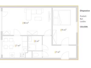 Pronájem bytu 2+1, Litvínov, Valdštejnská, 49 m2