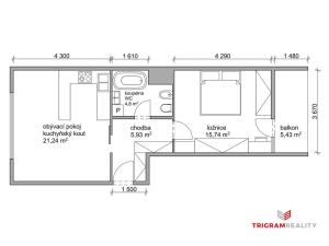 Prodej bytu 2+kk, Hradec Králové, Pouchovská, 54 m2