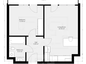 Pronájem bytu 2+kk, Praha - Žižkov, Olgy Havlové, 46 m2