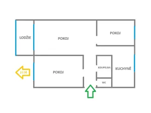 Pronájem bytu 3+1, Ostrava, Svojsíkova, 74 m2