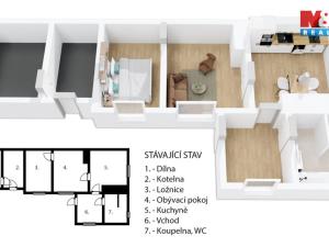 Prodej rodinného domu, Hluboš, 46 m2