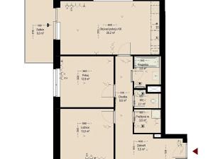 Prodej bytu 3+kk, Trutnov, Chodská, 82 m2