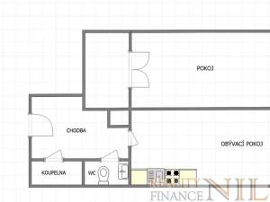Pronájem bytu 2+kk, Plzeň, náměstí Republiky, 62 m2