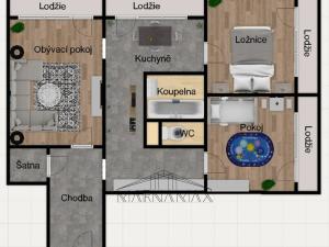 Prodej bytu 3+1, Chomutov, Šafaříkova, 72 m2