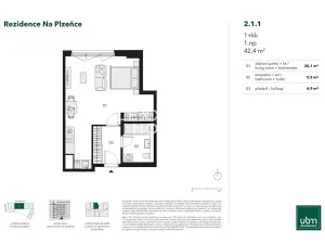 Prodej bytu 1+kk, Praha - Smíchov, Nádražní, 42 m2