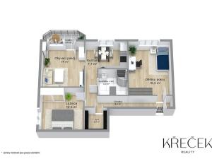 Pronájem bytu 3+1, Třebíč, Modřínová, 70 m2