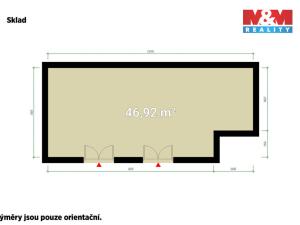 Pronájem skladu, Plzeň, Sousedská, 47 m2