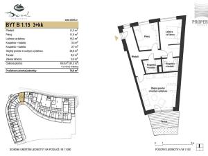 Prodej bytu 3+kk, Brno, Bystrcká, 75 m2
