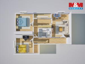 Prodej bytu 3+1, Ústí nad Labem - Severní Terasa, Jana Zajíce, 71 m2