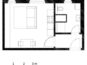 Pronájem bytu 1+kk, Kolín, Janovická, 30 m2