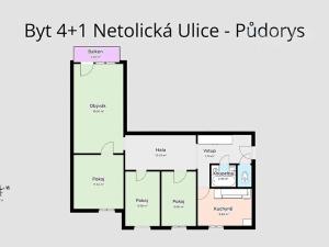 Prodej bytu 4+1, České Budějovice, Netolická, 80 m2