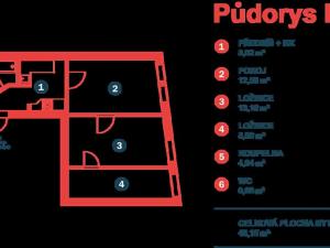 Pronájem bytu 3+kk, Praha - Žižkov, Lupáčova, 57 m2