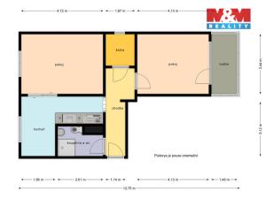 Prodej bytu 2+1, Kuřim, Popkova, 66 m2