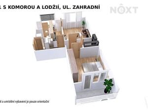 Pronájem bytu 2+1, Šumperk, Zahradní, 51 m2