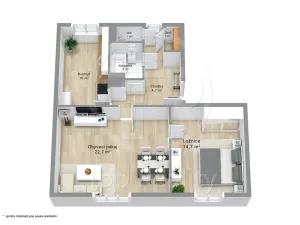 Prodej bytu 2+1, Ostrov, Krušnohorská, 68 m2