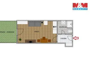 Pronájem bytu 1+kk, Světlá nad Sázavou, Nádražní, 29 m2