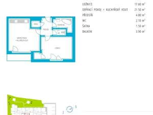 Pronájem bytu 2+kk, Mariánské Lázně, Dvořákova, 57 m2