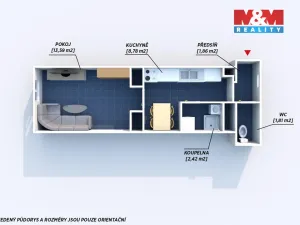 Prodej bytu 1+kk, Praha - Žižkov, Husitská, 29 m2