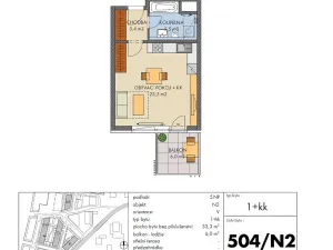 Prodej bytu 1+kk, Praha - Hlubočepy, Baarové, 33 m2