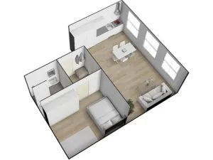 Pronájem bytu 2+kk, Rostěnice-Zvonovice - Rostěnice, 53 m2