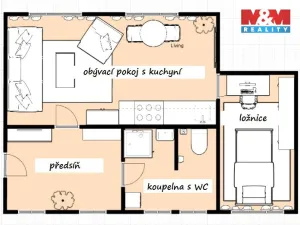 Prodej bytu 2+kk, Litvínov - Horní Litvínov, Valdštejnská, 50 m2