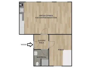 Pronájem bytu 2+kk, Rostěnice-Zvonovice, 52 m2