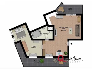 Pronájem bytu 2+kk, Praha - Zbraslav, Jaromíra Vejvody, 75 m2