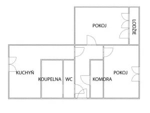 Pronájem bytu 2+1, Jirkov, Generála Svobody, 58 m2
