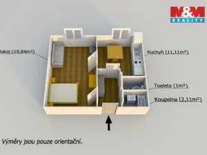 Pronájem bytu 1+1, Plzeň, Manětínská, 39 m2
