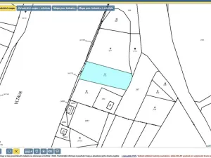 Prodej louky, Týn nad Vltavou, Hněvkovice na pravém břehu Vlt., 1648 m2